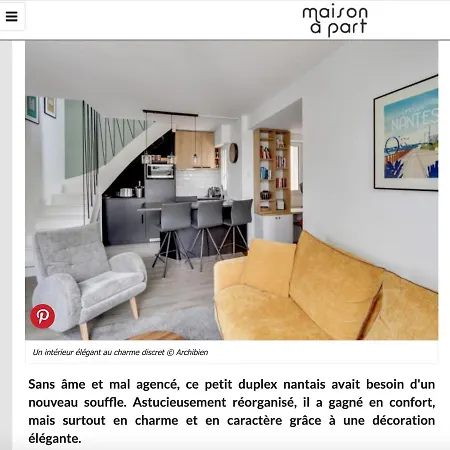 Apartment Sublime Duplex Cathedrale Nantes